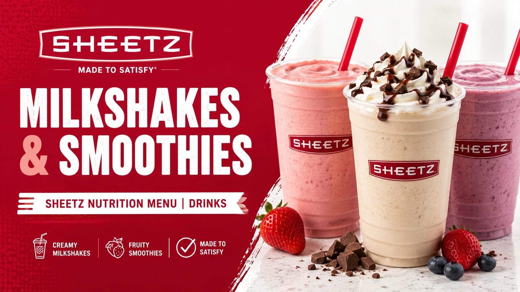 Sheetz Milkshakes & Smoothies Nutrition Menu