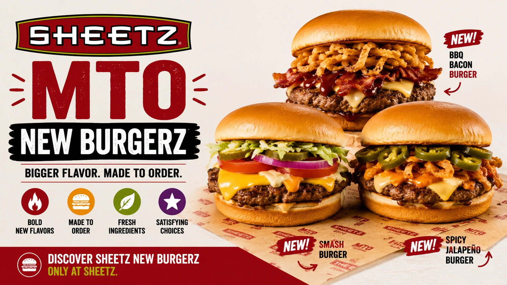 Sheetz NEW! Burgerz Nutrition Menu