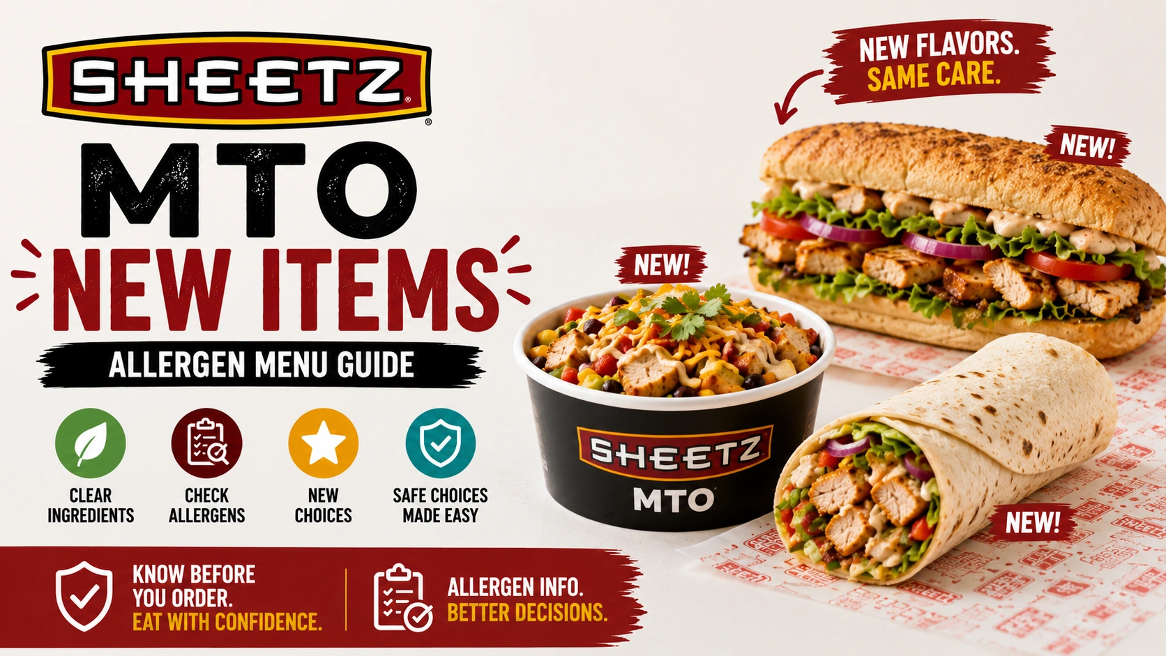 Sheetz New Items Allergen Menu