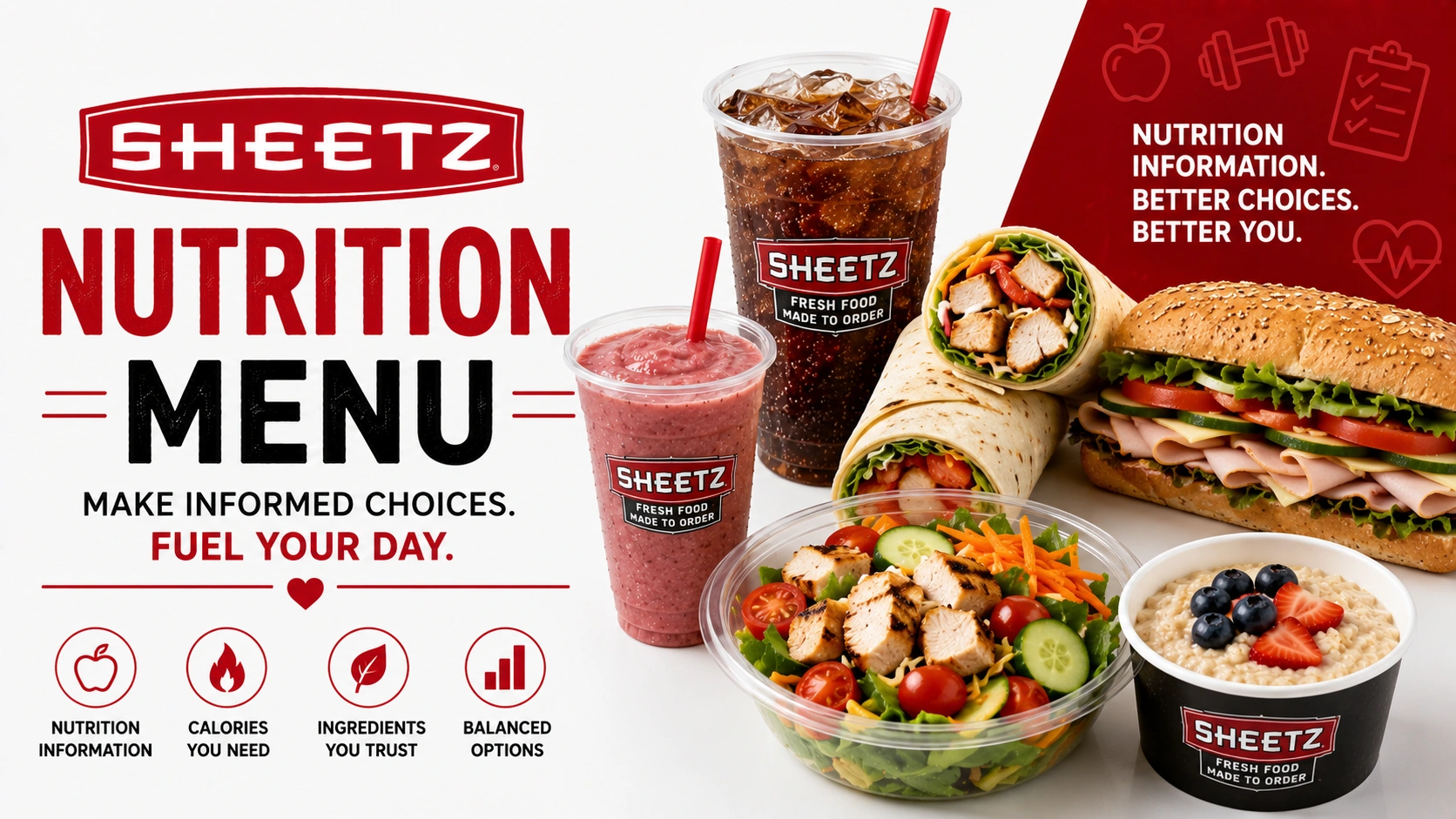 Sheetz Nutrition Menu