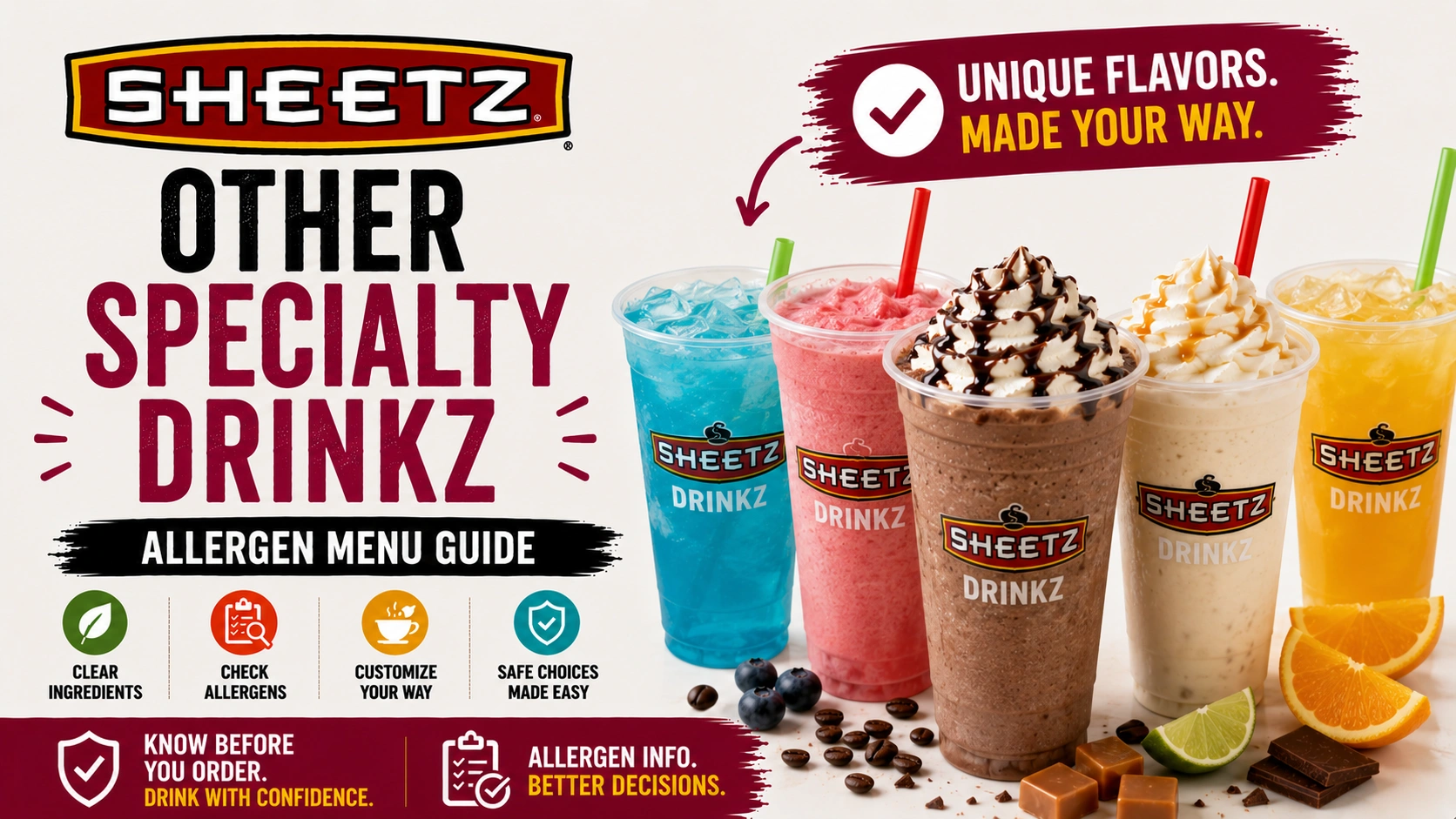 Sheetz Other Specialty Drinkz Allergen Menu

