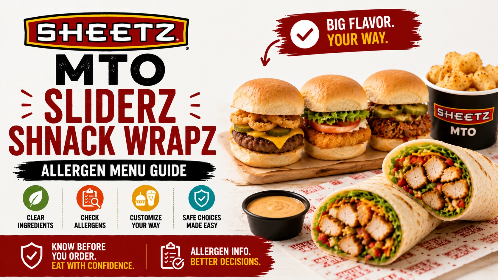 Sheetz Sliderz & Shnack Wrapz Allergen Menu
