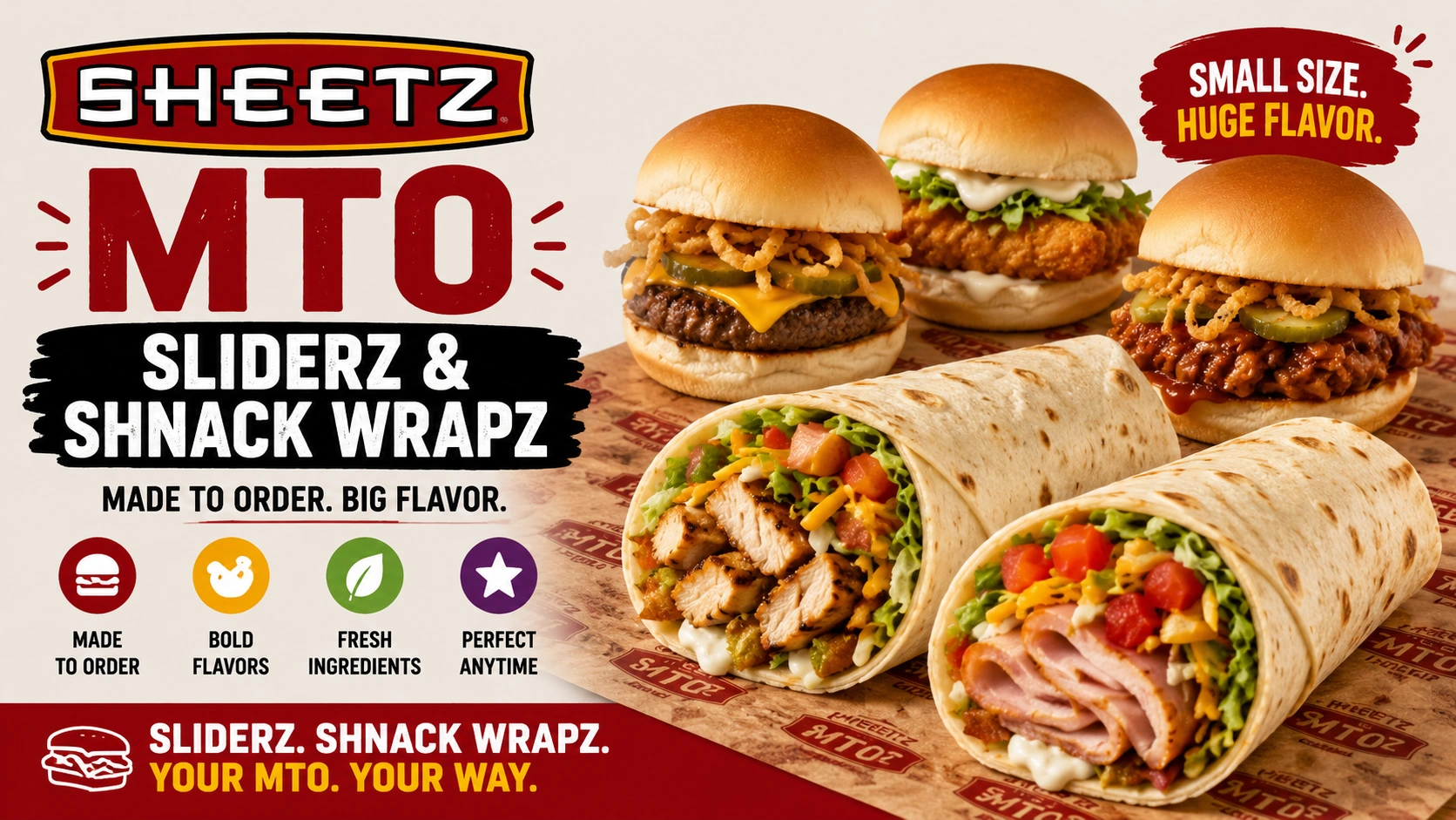 Sheetz Sliderz & Shnack Wrapz Nutrition Menu