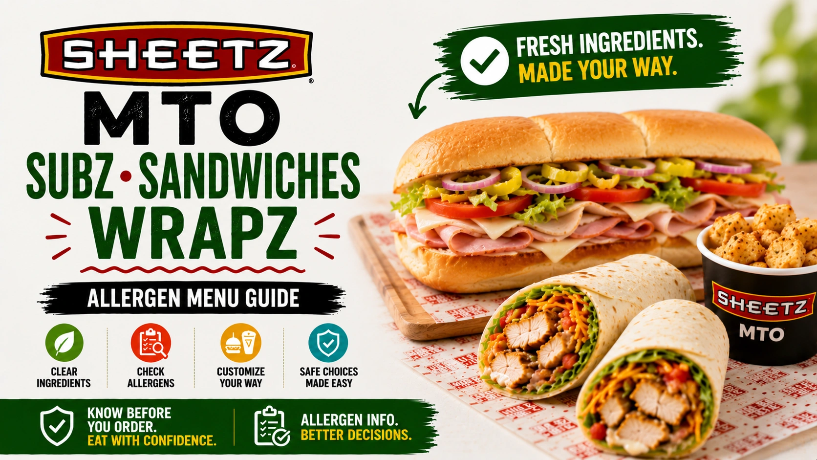 Sheetz Subz, Sandwiches & Wrapz Allergen Menu
